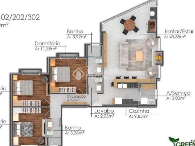 Apartamento no bairro Tirol