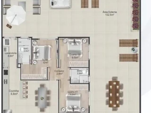 Apartamento no costa e silva com 3 quartos para venda, 112 m²