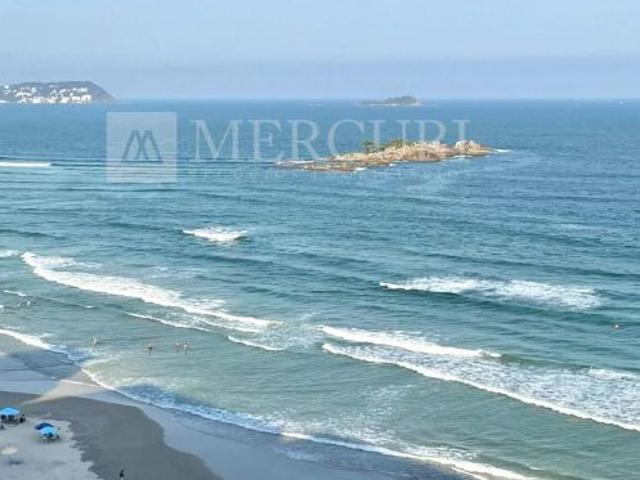 Apartamento no Guarujá, Pitangueiras, 2 Quartos e Sacada com Vista para o Mar Mercuri Imóveis Im