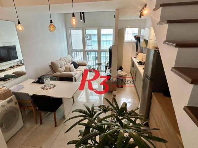Apartamento no Loft Santos com 2 dormitórios à venda, 83 m² por R$ 800.000 Gonzaga Santos/SP