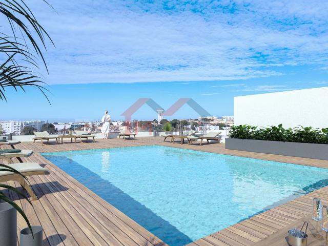Apartamento novo T1 com piscina e garagem Olhão 68m² Quelfes