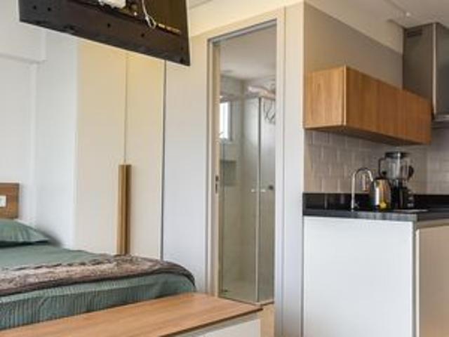 Apartamento para alugar com 27m², 1 quarto e sem vaga