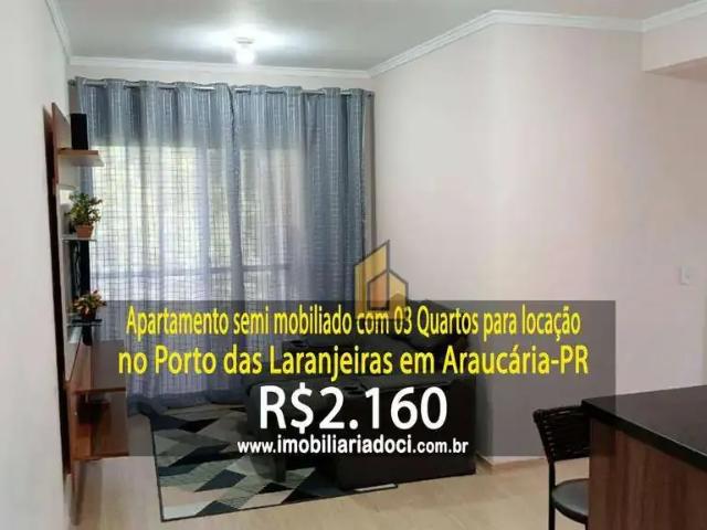 Apartamento para Locação em Araucária/PR Boqueirão 3 Quartos