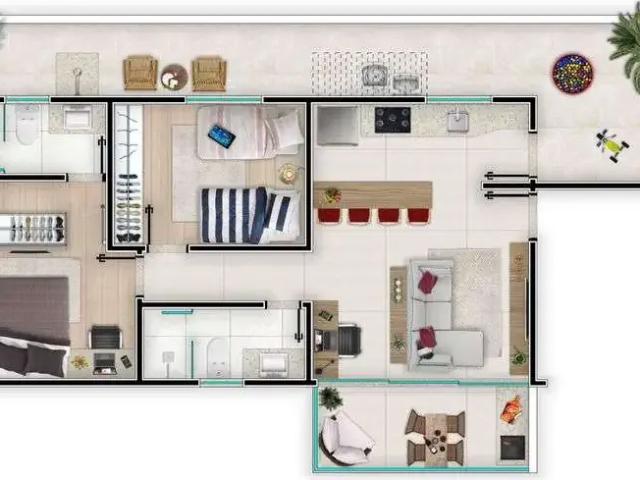 Apartamento para Locação em Belo Horizonte/MG Santa Efigênia 2 Quartos