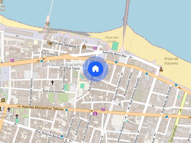 Apartamento Para Locação Em Fortaleza, Praia de Iracema, 3 Dormitórios, 2 Suítes, 2 Banheiros, 1 Vag
