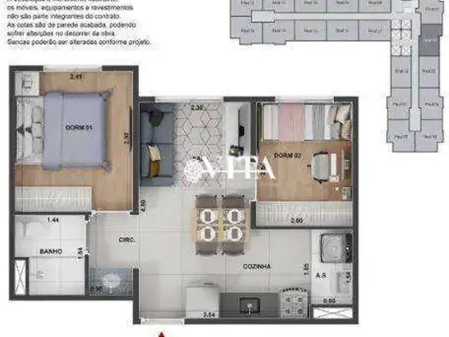 Apartamento para Locação em Guarulhos/SP Centro 2 Quartos