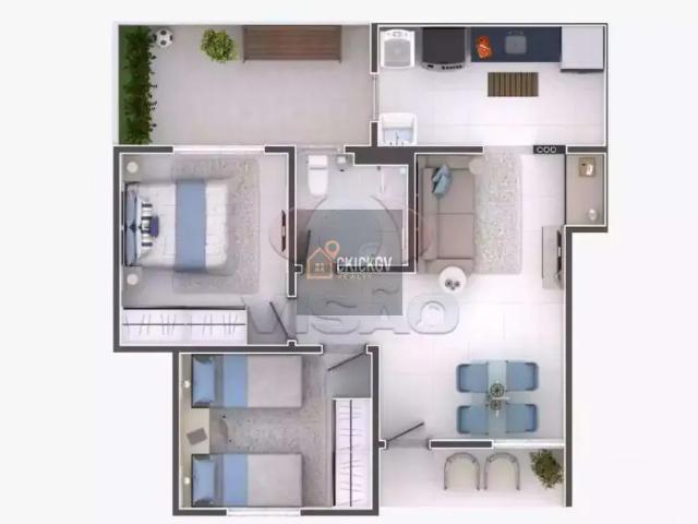 Apartamento para Locação em Indaiatuba/SP Mato Dentro 2 Quartos