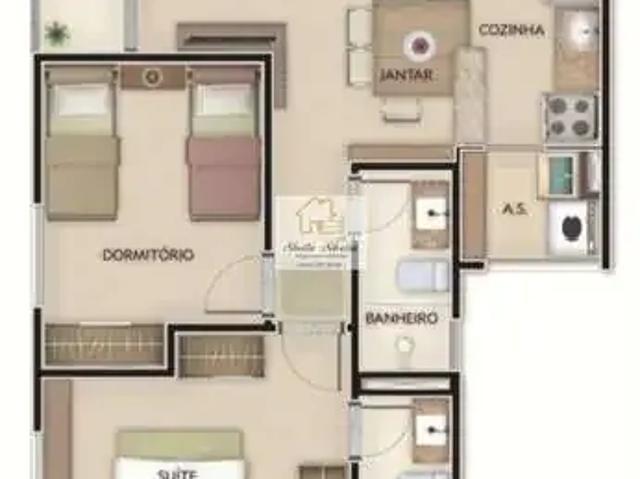 Apartamento para Locação em Mogi das Cruzes/SP Villa Di Cesar 1 Quartos
