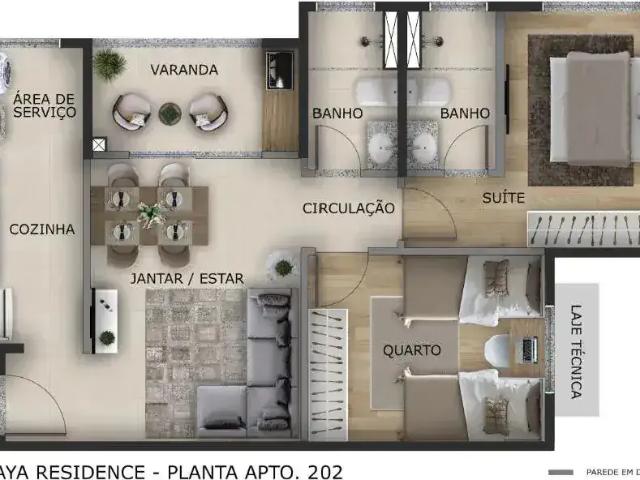Apartamento para Locação em Natal/RN Ponta Negra 2 Quartos