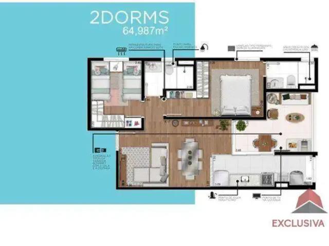 Apartamento para Locação em São José dos Campos/SP Jardim Satélite 2 Quartos