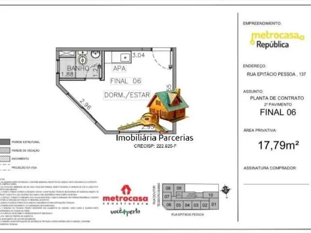 Apartamento para Locação em São Paulo/SP República 1 Quartos