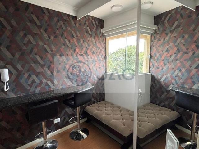 Apartamento Para Locação No Novo Mundo, Curitiba Pr: 1 Quarto, 2 Salas, 1 Banheiro, 37,02 m² de Área
