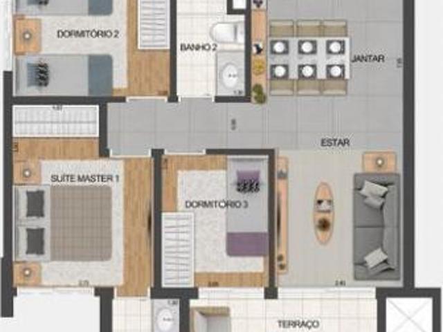 Apartamento para venda com 80 m² quadrados com 3 quartos em Vila Santa Catarina