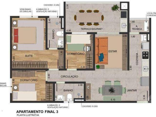 Apartamento para Venda em Mauá/SP Vila Bocaina 3 Quartos