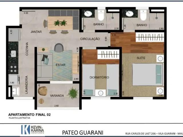 Apartamento para Venda em Mauá/SP Vila Guarani 2 Quartos