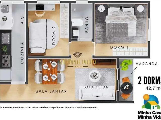 Apartamento para Venda em Mogi das Cruzes/SP Conjunto Habitacional Ana Paula 2 Quartos