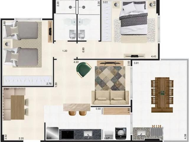 Apartamento para Venda em Mongaguá/SP Centro 2 Quartos