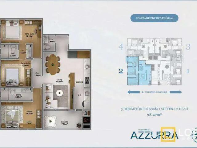 Apartamento para Venda em Navegantes/SC Centro 3 Quartos