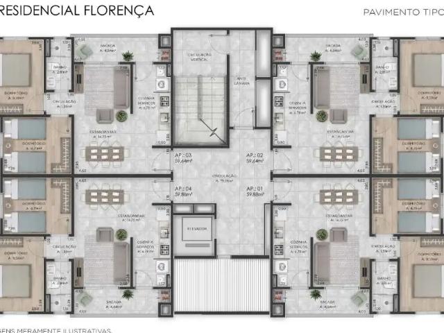Apartamento para Venda em Novo Hamburgo/RS Primavera 2 Quartos