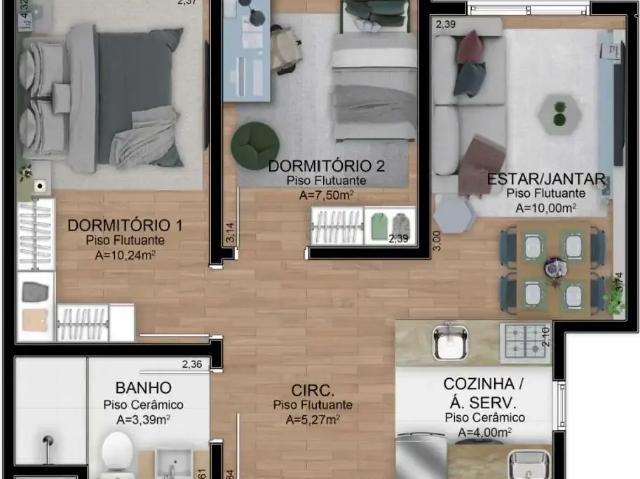 Apartamento para Venda em Novo Hamburgo/RS Rondônia 2 Quartos
