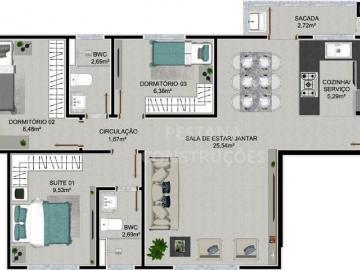 Apartamento para venda em Afonso Pena de 65.00m² com 2 Quartos, 1 Suite e 1 Garagem