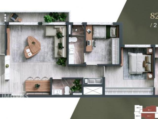 Apartamento para venda em Alphagran Alphaville de 82.00m² com 3 Quartos, 2 Suites e 2 Garagens