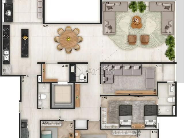 Apartamento para Venda em Americana/SP Vila Frezzarim 3 Quartos