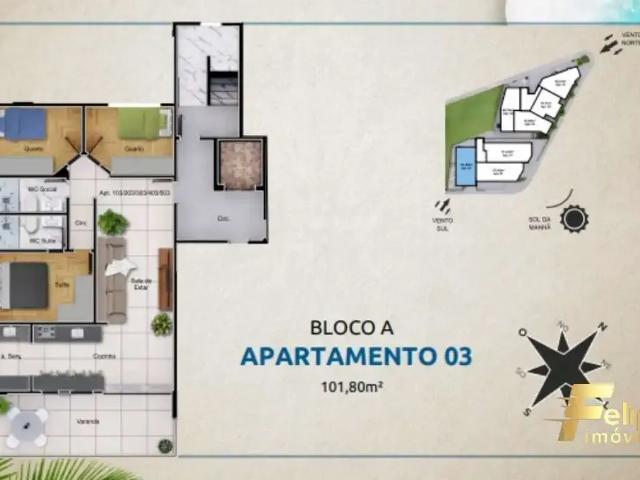 Apartamento para Venda em Anchieta/ES Iriri 3 Quartos