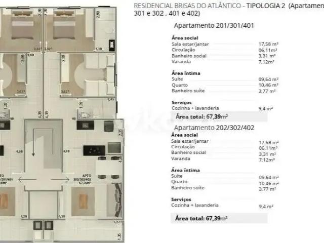 Apartamento para Venda em Anchieta/ES Iriri 2 Quartos