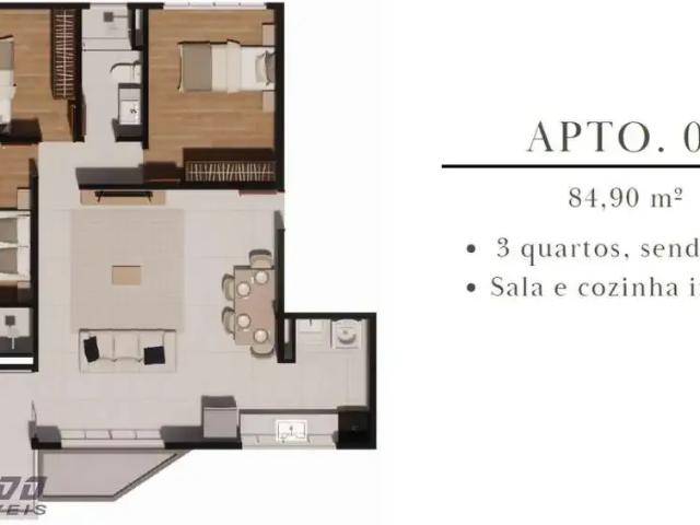 Apartamento para Venda em Anchieta/ES Praia dos Castelhanos 3 Quartos