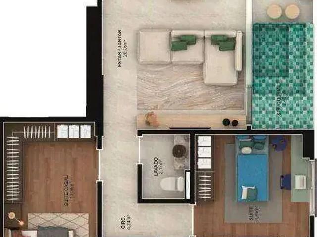 Apartamento para Venda em Anápolis/GO Jk Parque Industrial Nova Capital 3 Quartos