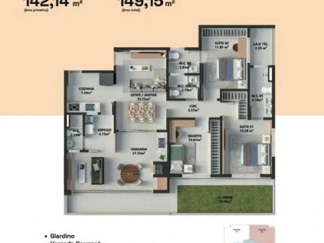 Apartamento para Venda em Aracaju/SE Zona de Expansão Aruana 3 Quartos