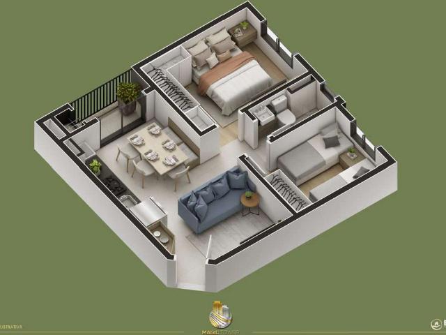 Apartamento para Venda em Araucária/PR Estação 2 Quartos
