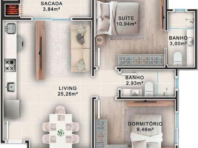 Apartamento para Venda em Balneário Camboriú/SC Municípios 2 Quartos