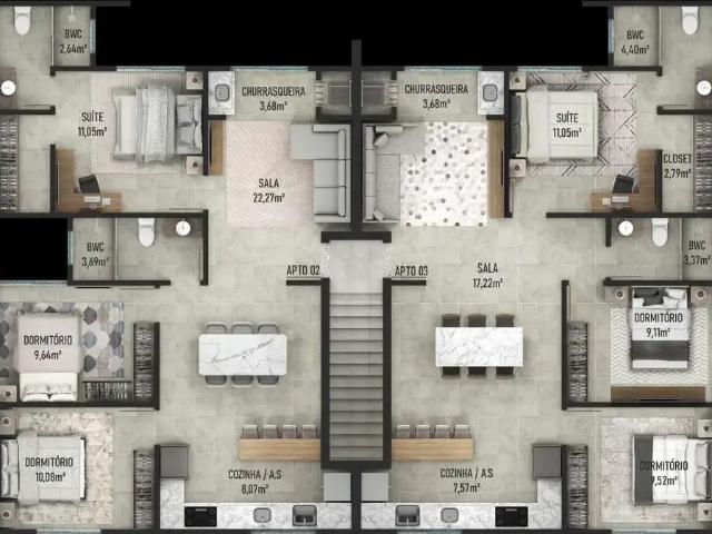 Apartamento para Venda em Balneário Piçarras/SC Centro 3 Quartos