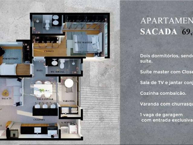 Apartamento para Venda em Barretos/SP Doutor Paulo Prata 2 Quartos