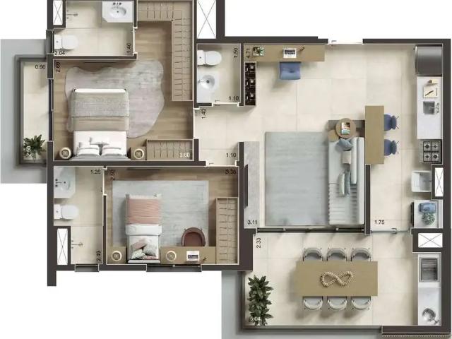 Apartamento para Venda em Barueri/SP Tamboré 2 Quartos