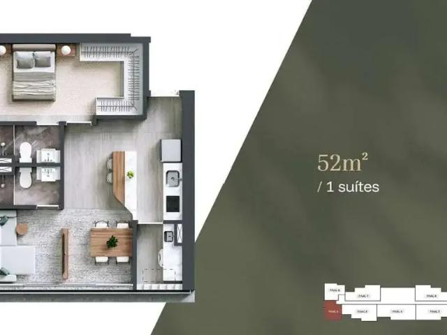 Apartamento para Venda em Barueri/SP Alphagran Alphaville 1 Quartos