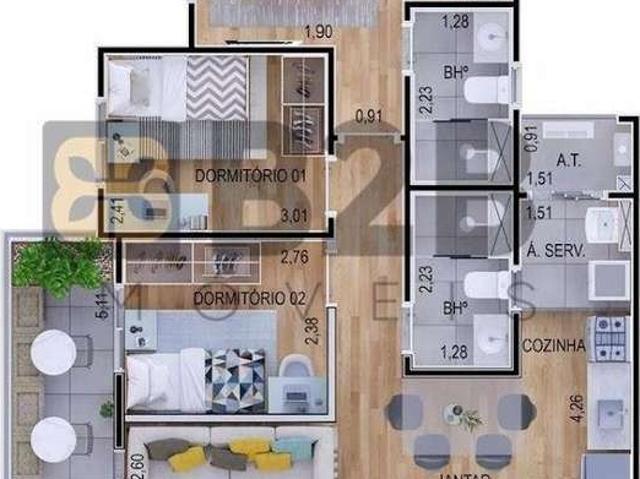 Apartamento para Venda em Bauru/SP Jardim Infante Dom Henrique 3 Quartos