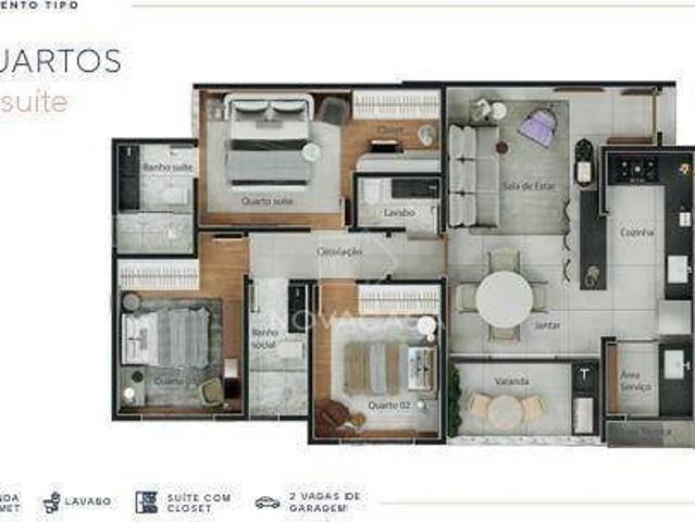 Apartamento para Venda em Belo Horizonte/MG Cidade Nova 3 Quartos