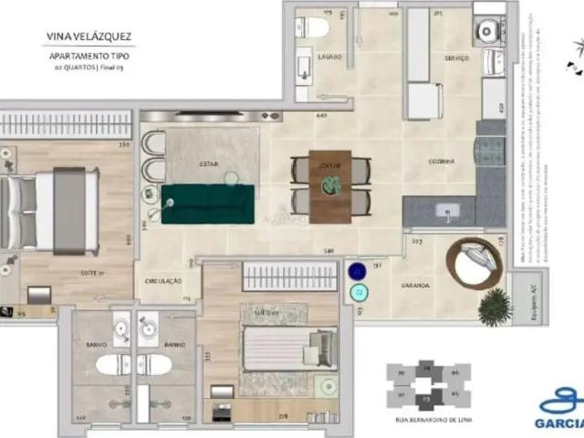 Apartamento para Venda em Belo Horizonte/MG Gutierrez 2 Quartos