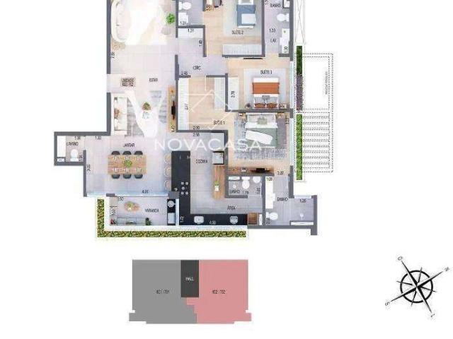 Apartamento para Venda em Belo Horizonte/MG Gutierrez 3 Quartos