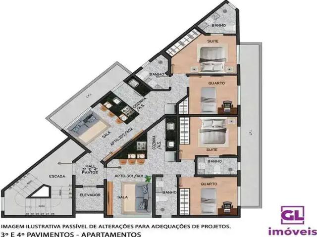 Apartamento para Venda em Belo Horizonte/MG Funcionários 1 Quartos