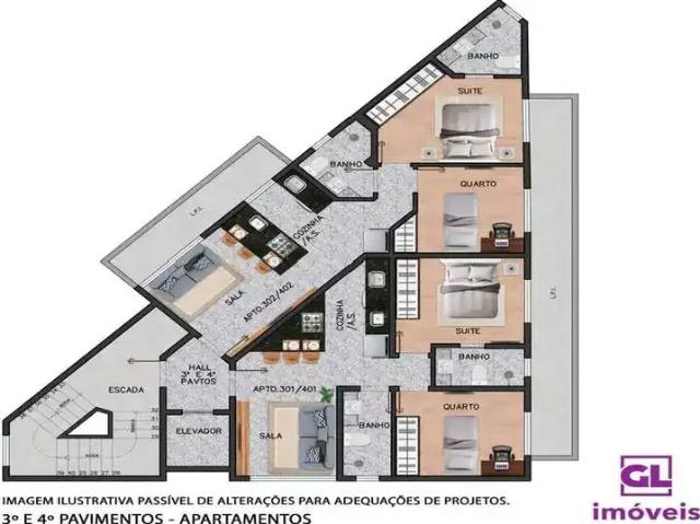 Apartamento para Venda em Belo Horizonte/MG Funcionários 2 Quartos