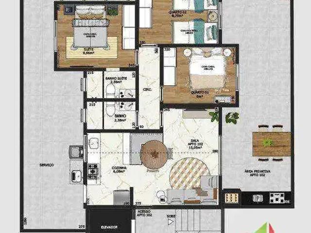 Apartamento para Venda em Belo Horizonte/MG Itapoã 3 Quartos