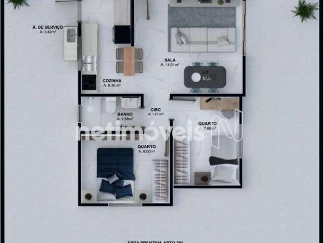 Apartamento para Venda em Belo Horizonte/MG Candelária 2 Quartos