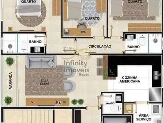 Apartamento para Venda em Belo Horizonte/MG Caiçaras 3 Quartos