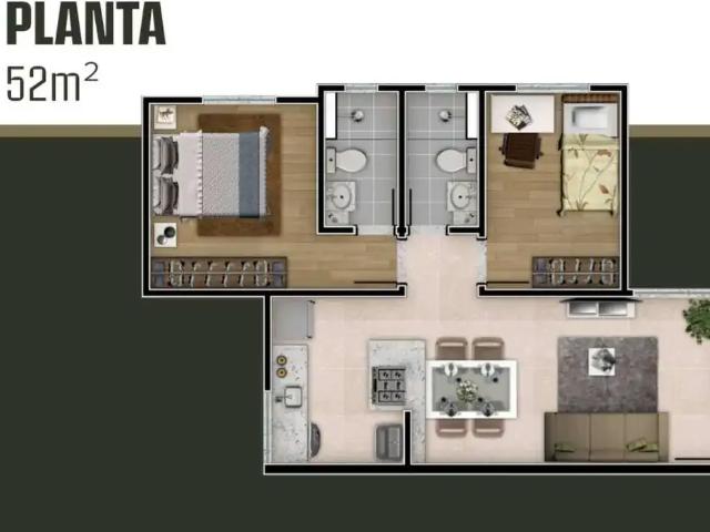 Apartamento para Venda em Belo Horizonte/MG Santa Rosa 2 Quartos