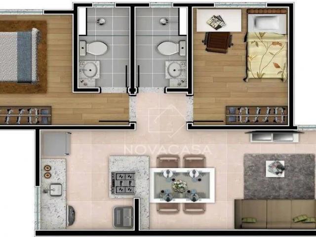 Apartamento para Venda em Belo Horizonte/MG Santa Rosa 2 Quartos
