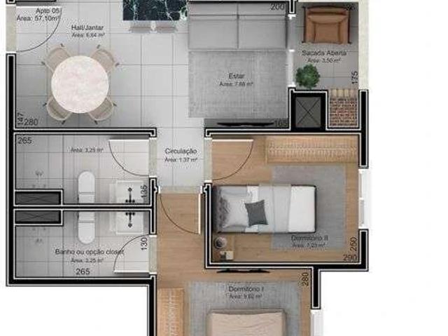 Apartamento para Venda em Bento Gonçalves/RS Maria Goretti 2 Quartos